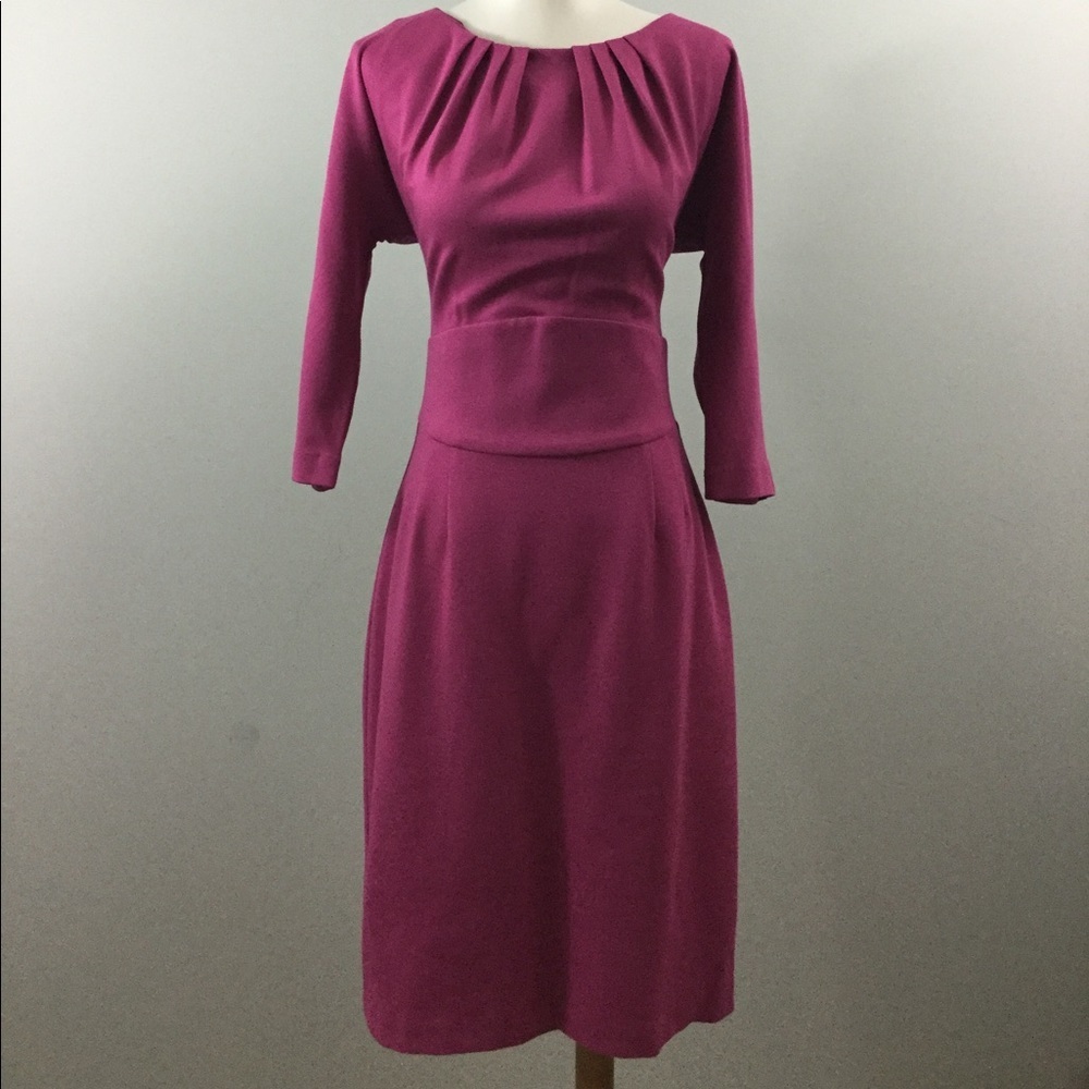 Trina Turk Sarafina Three-Quarter Sleeve Knit Sheath in Orchid Size 4